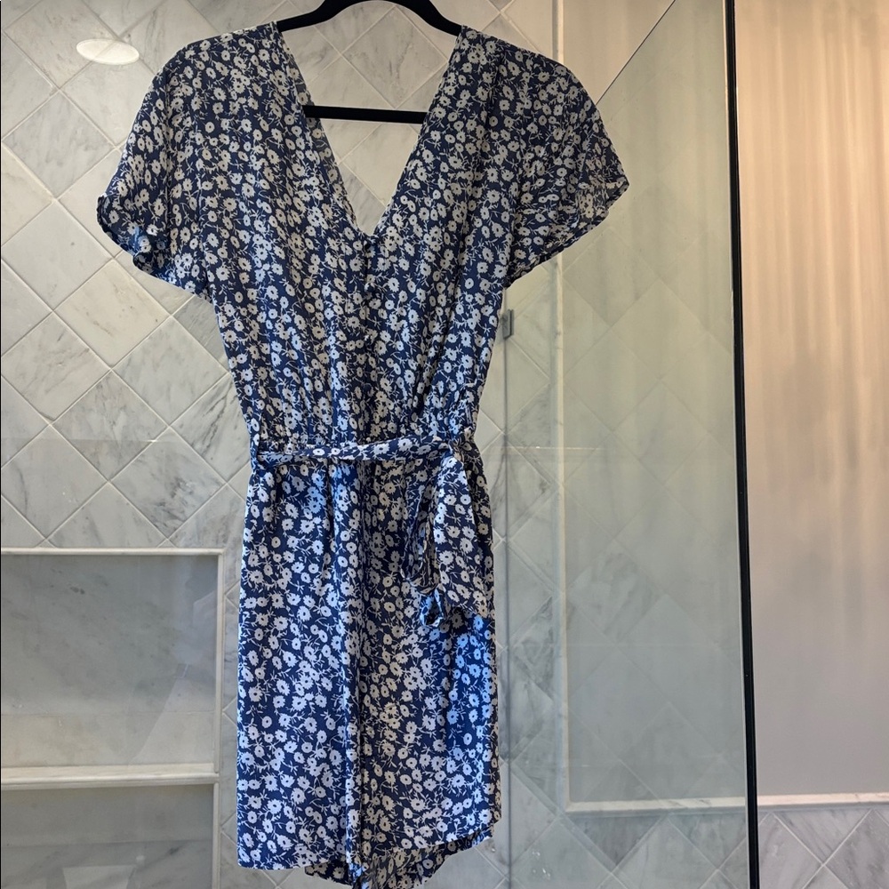 Rails Blue Floral Jumpsuit